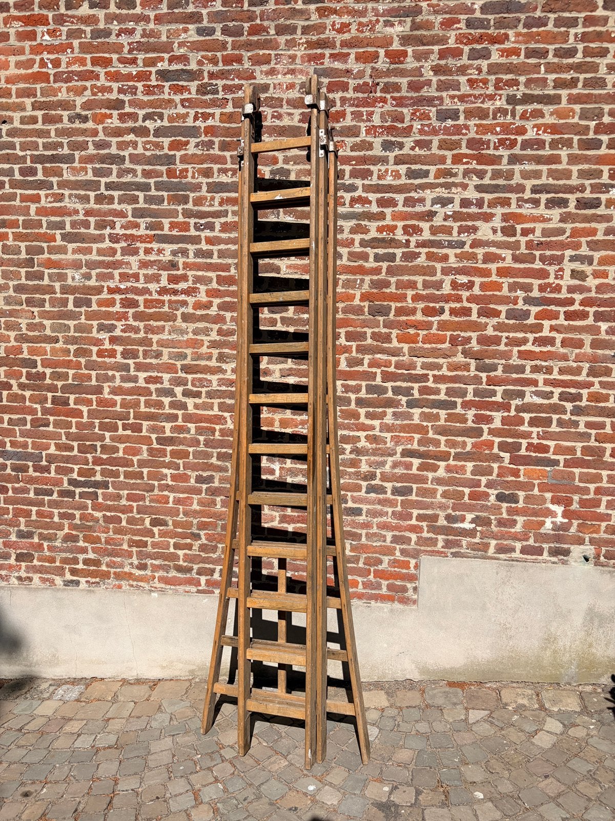 Houten schuifladder, Ophalen, Zo goed als nieuw, Ladder