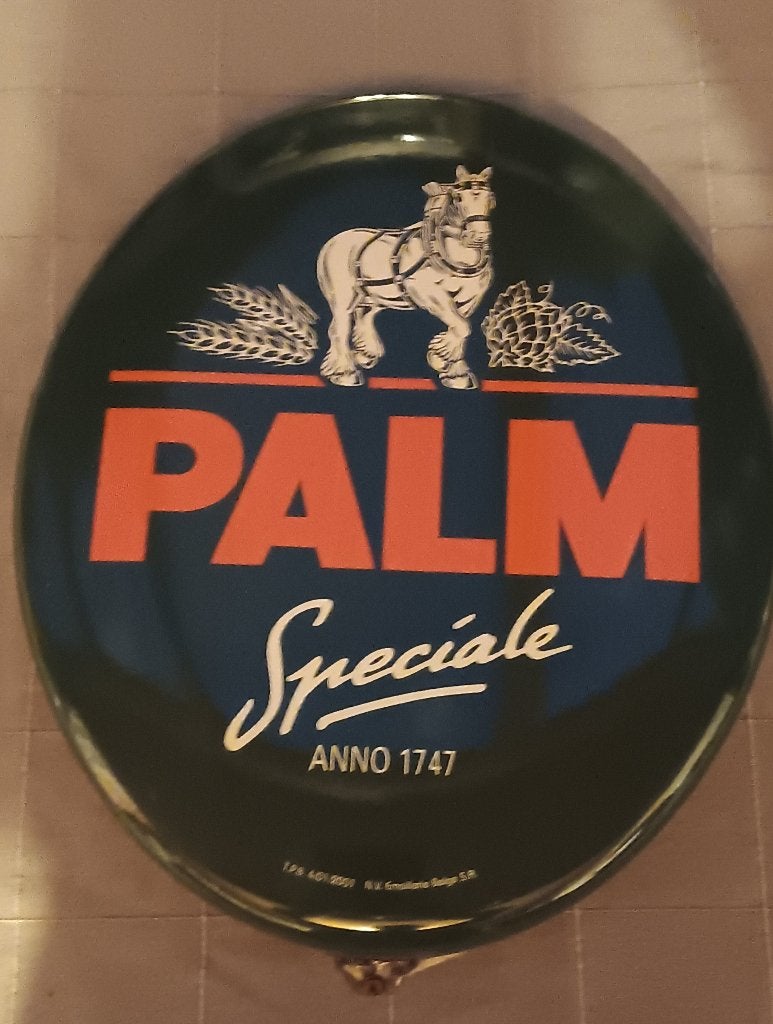 Palm bier oude ovale reclame, Verzamelen, Ophalen of Verzenden, Gebruikt, Reclamebord