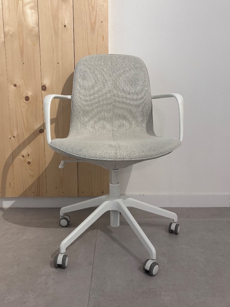 chaise de bureau LÅNGFJÄLL à vendre, Comme neuf, Enlèvement, Blanc, Chaise de bureau