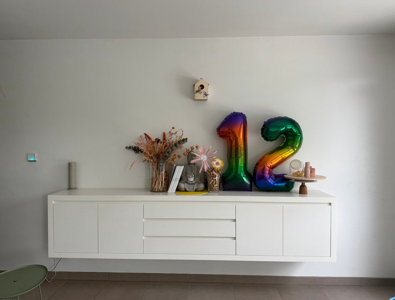 Hangdressoir hoogglans wit, Huis en Inrichting, Kasten | Dressoirs, Ophalen, Gebruikt, Met lade(s), 200 cm of meer