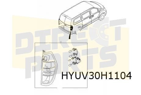 Hyundai H300 achterlicht Rechts (bij achterdeuren) Origineel, Auto-onderdelen, -, Verzenden, -, Nieuw