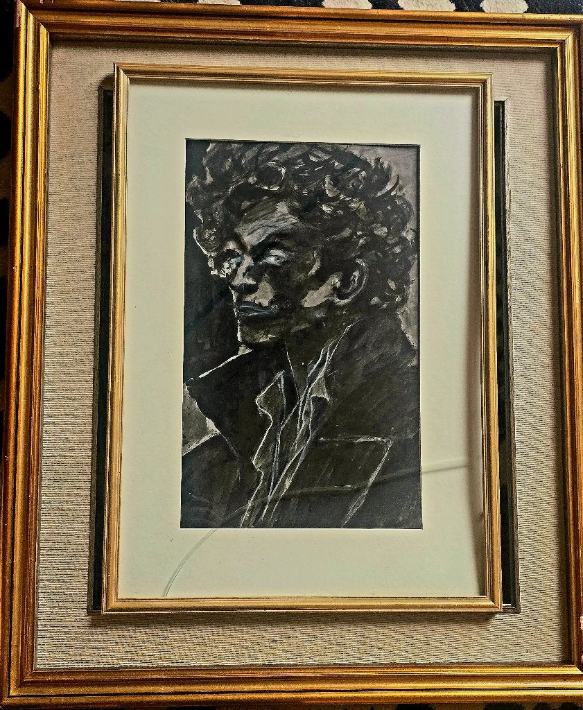 Dessin à l encre noir auto portrait Léon Spilliaert#Delvaux, Antiquités & Art, Art | Dessins & Photographie, Enlèvement ou Envoi