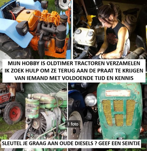 GEZOCHT IEMAND DIE IETS VAN OUDE DIESELMOTOREN KENT, Ophalen