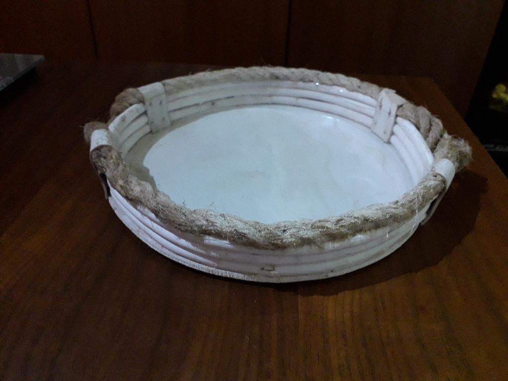decoratieve mand, Osier, Rond, Comme neuf, Enlèvement