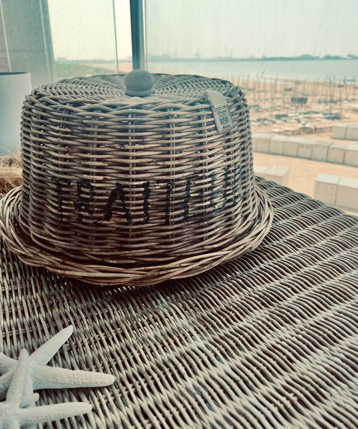 Stolp bord Traiteur rustic rattan Rivièra Maison, Ophalen of Verzenden