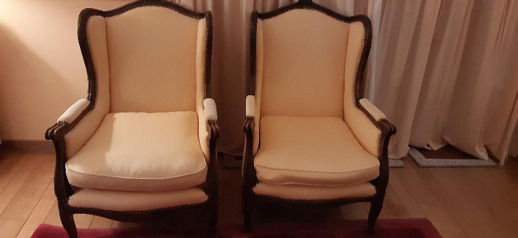 2 fauteuils Louis XV, Ophalen, Zo goed als nieuw, Stof, Louis XV