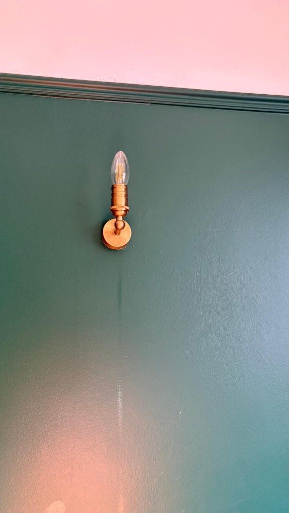 Wandverlichting, Huis en Inrichting, Lampen | Wandlampen, Ophalen, Gebruikt, Wandlamp, Goud
