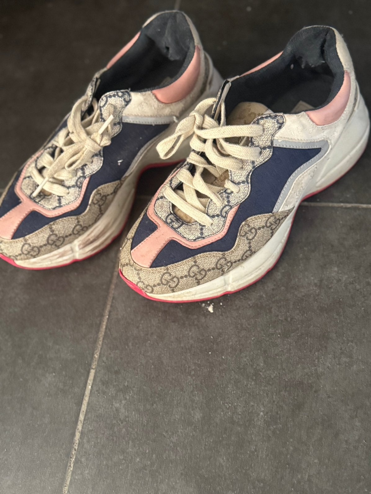 Sneakers Gucci — taille 38,5 — originales — usagées, Enlèvement, Sneakers et Baskets
