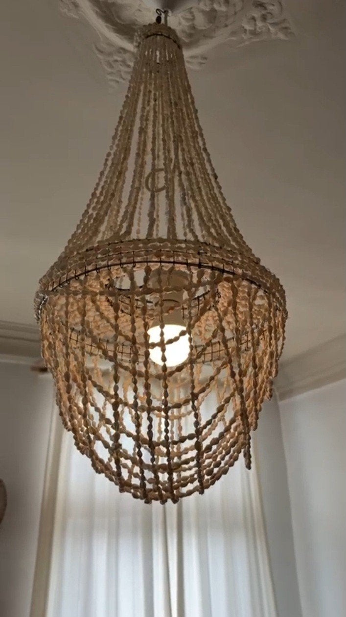 Prachtige hanglamp met schelpen, Ophalen