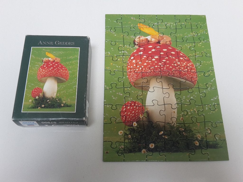 Mooi puzzeltje van Anne Geddes, 54 stukjes, Schmidt, 18 x 12, Enlèvement ou Envoi, Plus de 50 pièces, Comme neuf, 6 ans ou plus