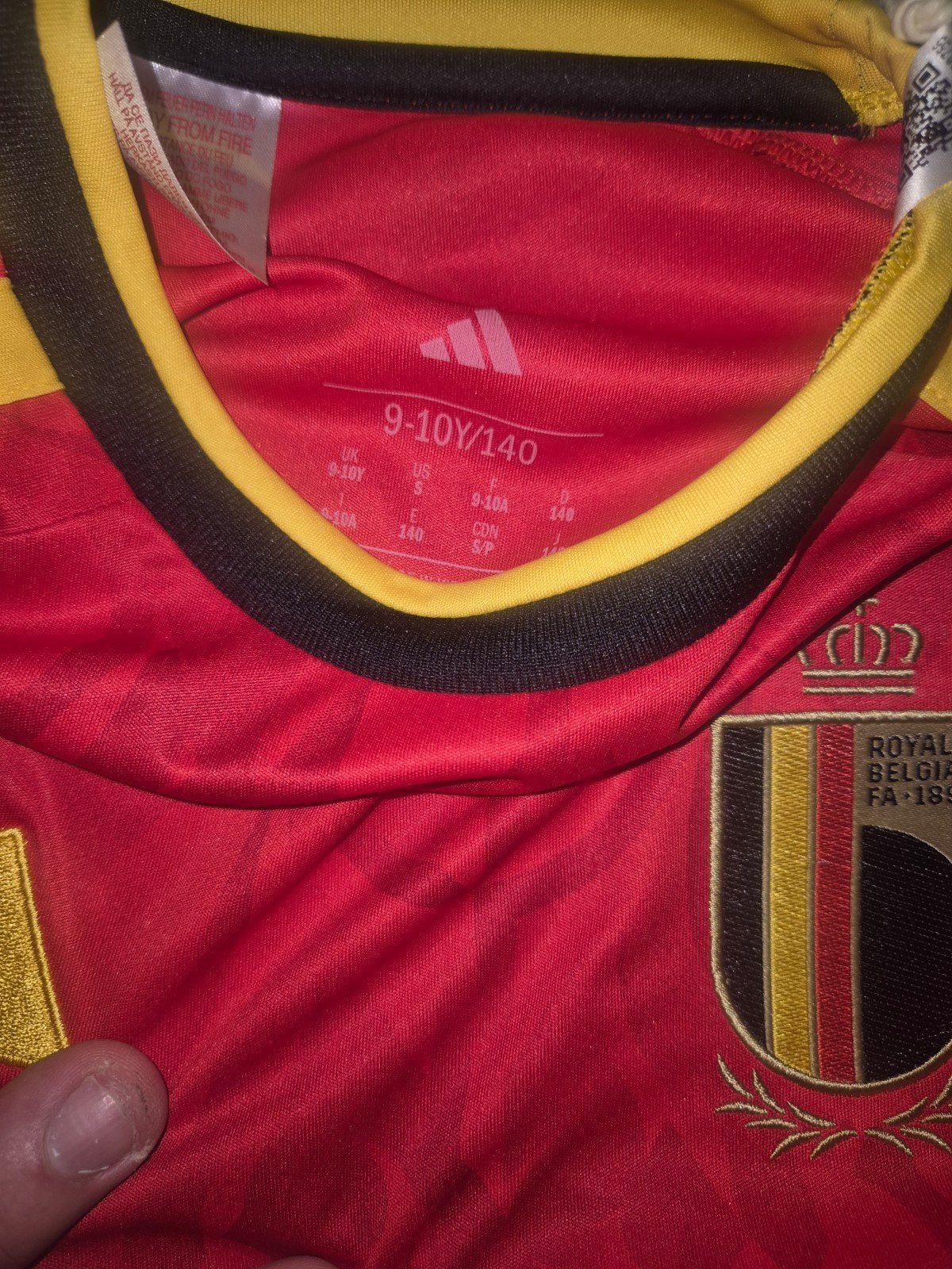 Shirt België origineel adidas maat 9/10j 140, Sport en Fitness, Voetbal, Ophalen of Verzenden, Shirt