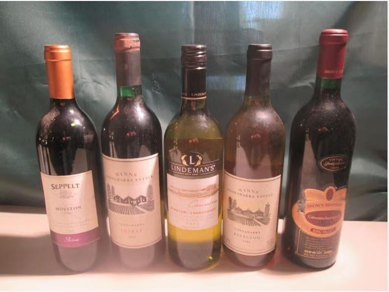 5x vins australiens de 1992 à 2013, Autres régions, Enlèvement ou Envoi, Pleine, Comme neuf