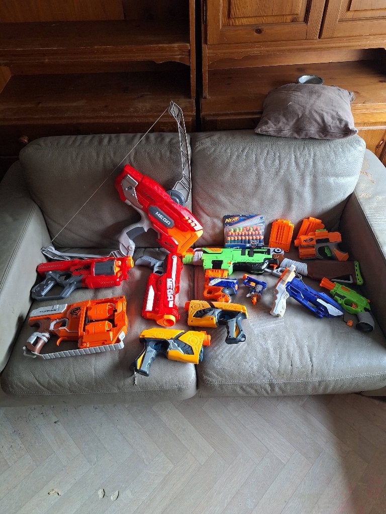 Lot nerfgeweren, Ophalen, Gebruikt