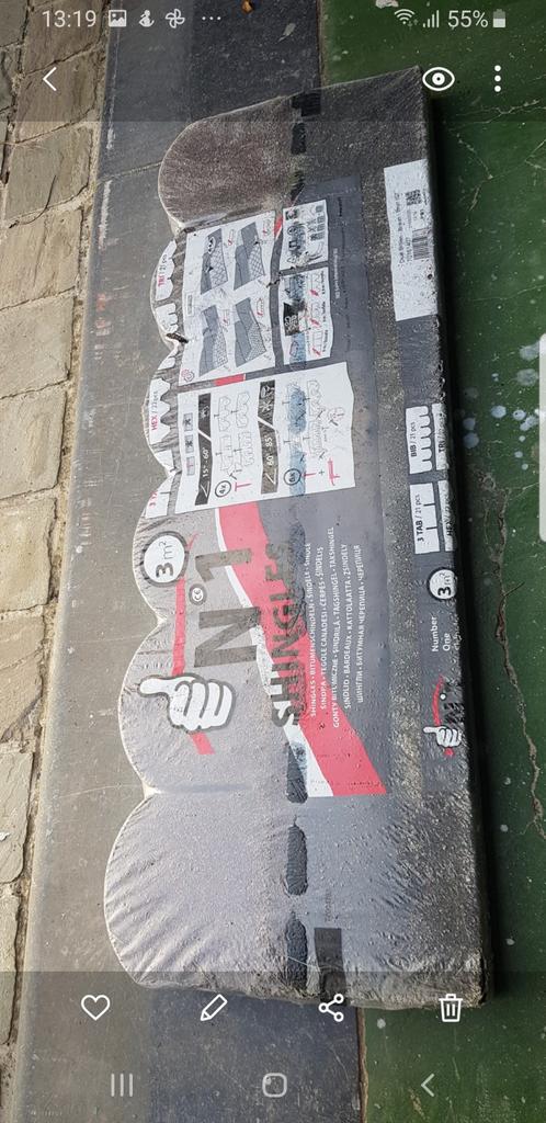 Nieuwe singels dakbekleding  12m2, nog in verpakking, Sports nautiques & Bateaux, Kitesurf, Enlèvement