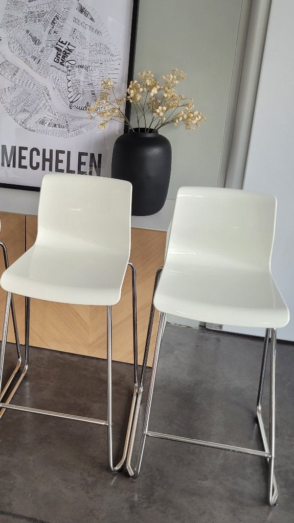 2 witte Ikea barkrukken, Huis en Inrichting, Ophalen, Gebruikt