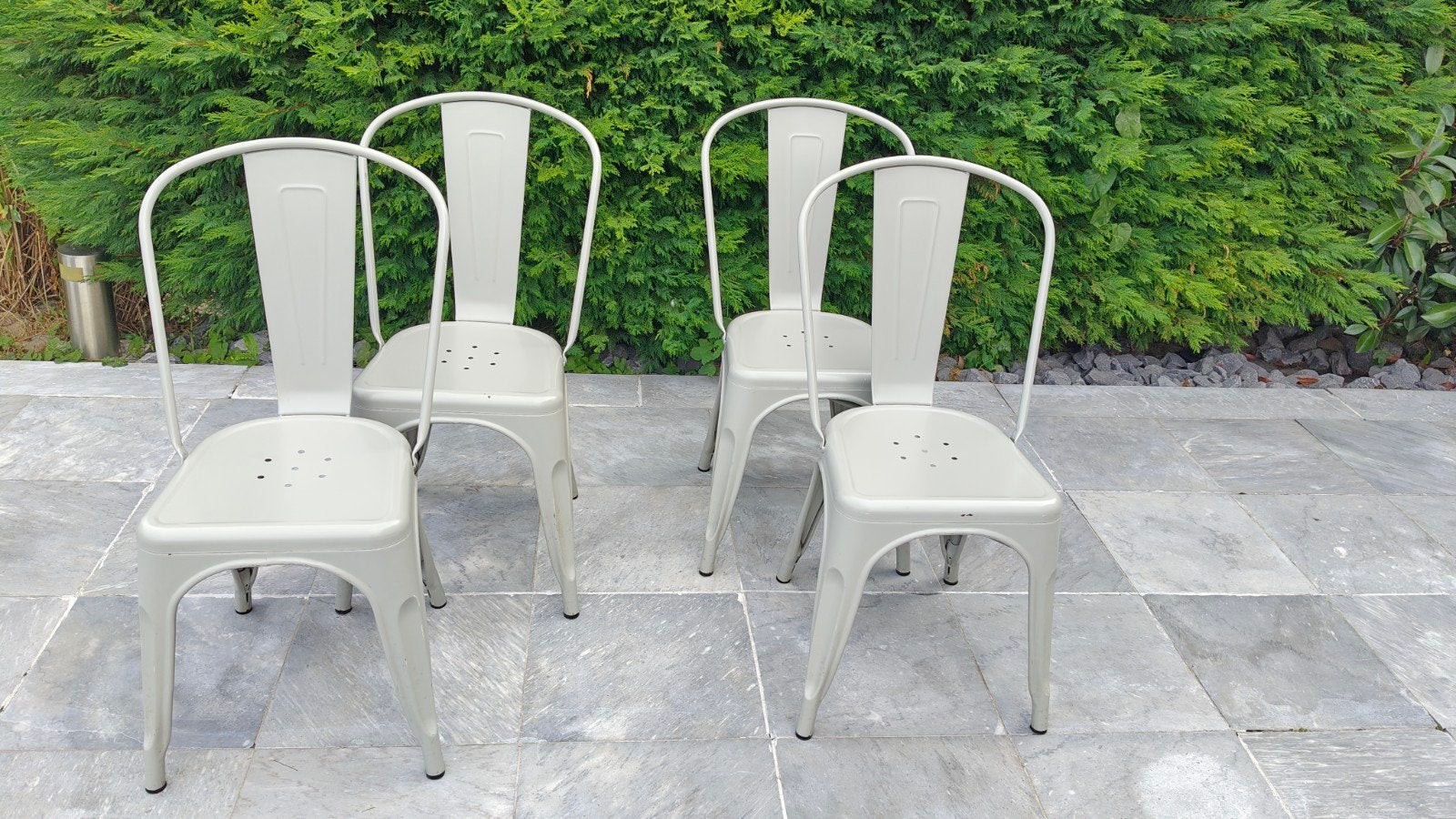 4 chaises métalliques, Jardin & Terrasse, Enlèvement, Intérieur