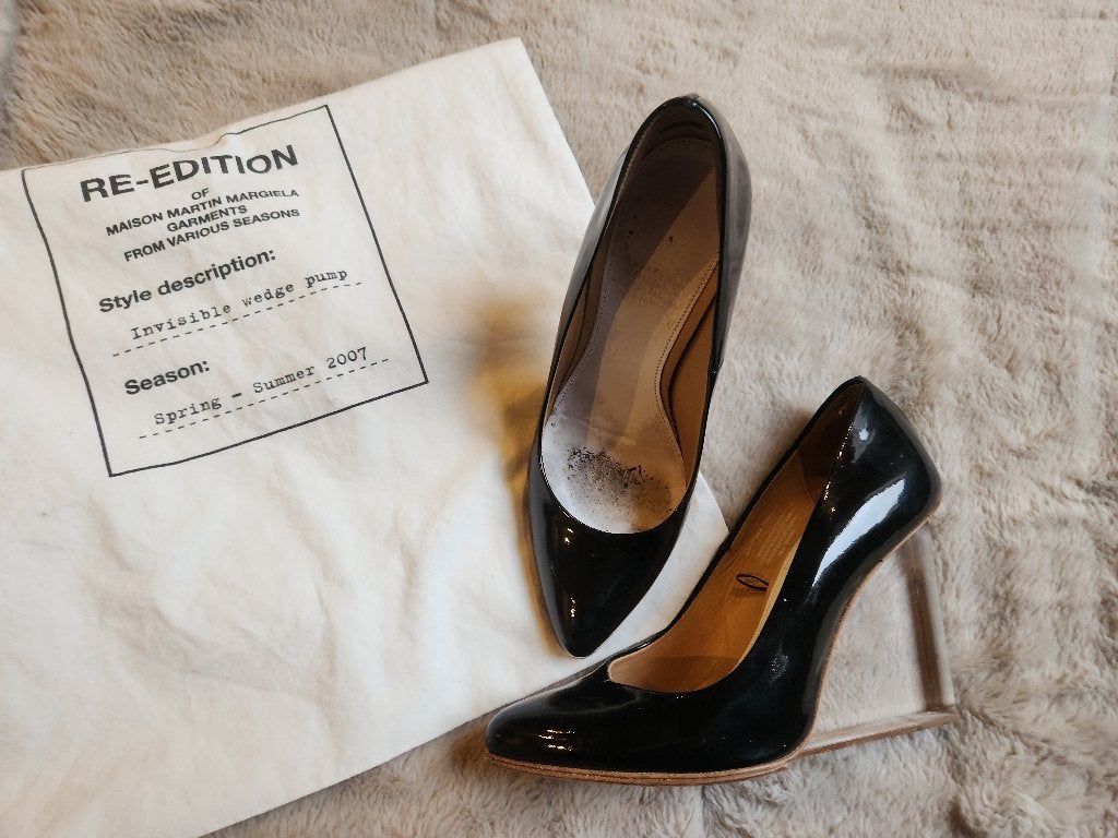 Maison Martin Margiela - Invisible wedge pump, Pumps, Zwart, Gedragen, Ophalen