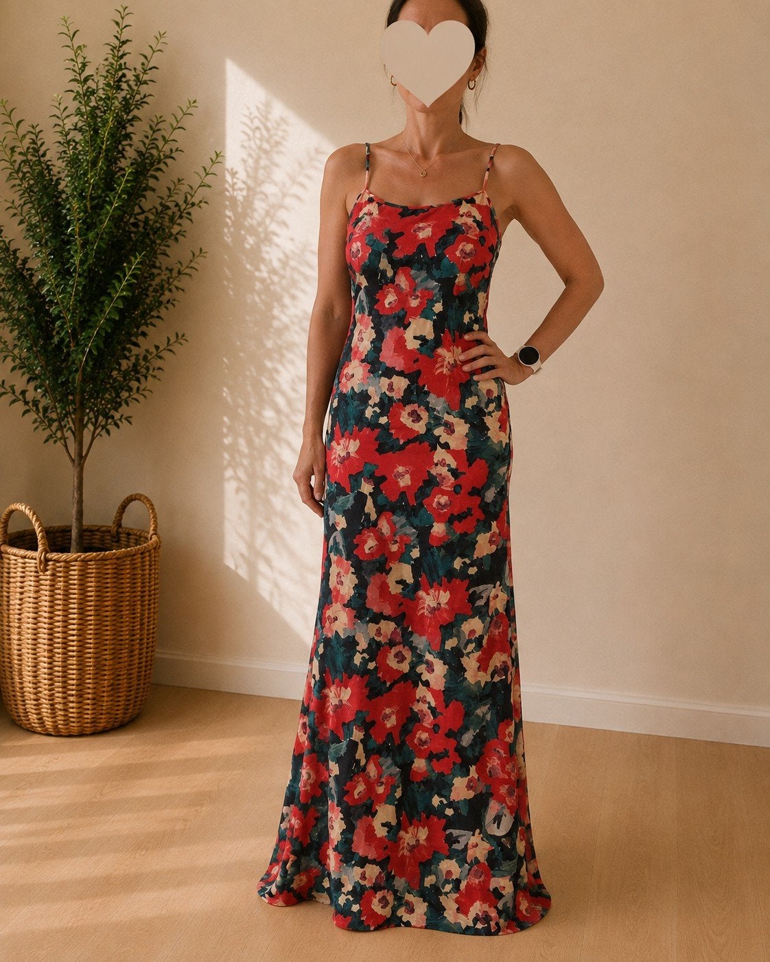Lange zomerjurk met bloemenprint, Kleding | Dames, Maat 38/40 (M), NA-KD, Galajurk, Nieuw