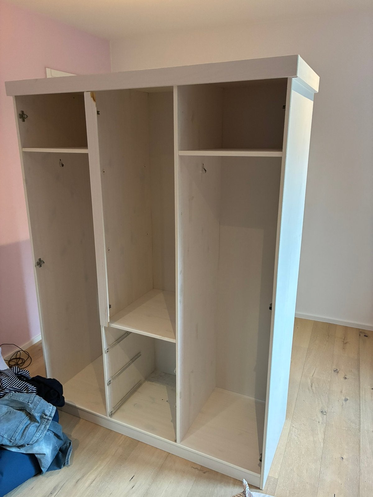 Kledingkast, Ophalen, Gebruikt, 100 tot 150 cm, Wit