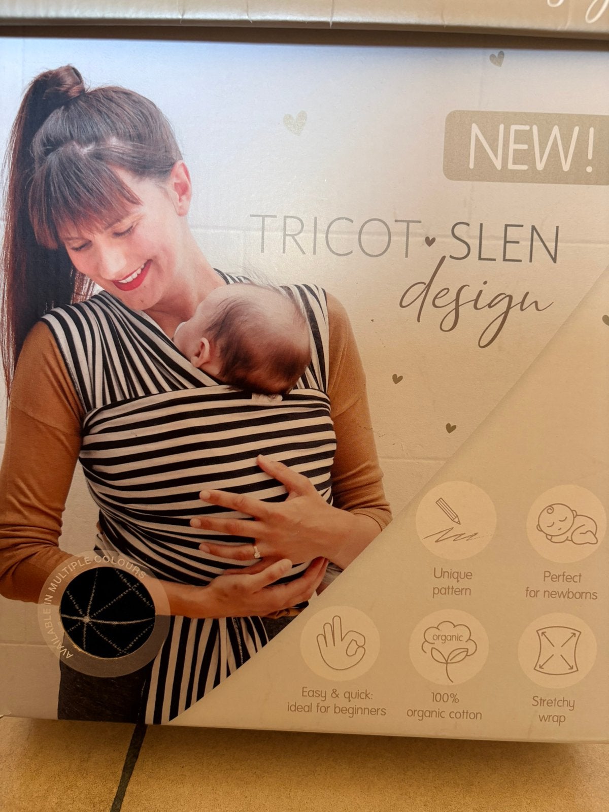 Draagdoek tricot slen Babylonia met leuk design, Ophalen, Zo goed als nieuw, Draagdoek