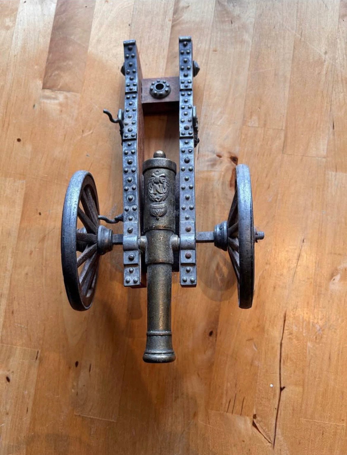 Canon miniature Napoléon sur roues - décoratif, Antiquités & Art, Enlèvement