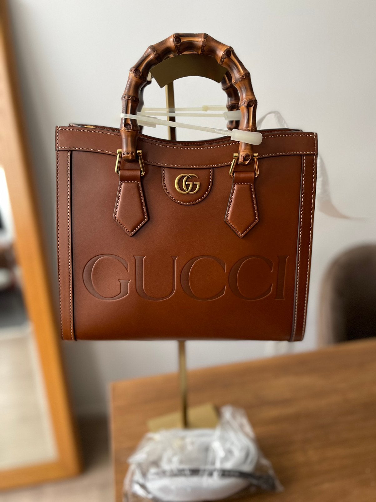 Gucci Diana Bamboo handtas, Handtassen en Accessoires, Tassen | Damestassen, Ophalen, Zo goed als nieuw
