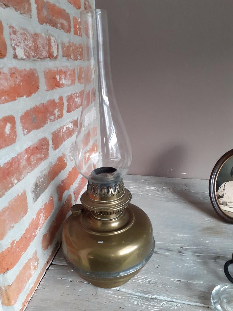koperen olielamp, Antiek en Kunst, Antiek | Brons en Koper, Ophalen of Verzenden, Koper