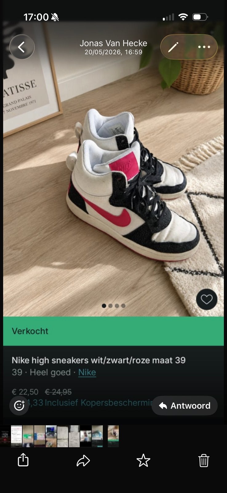 Nike, Ophalen, Zo goed als nieuw