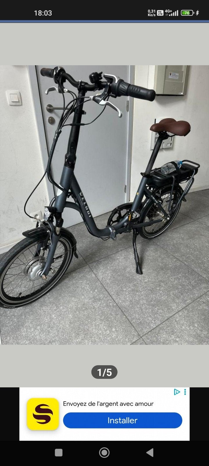 Veloci Hopper, Fietsen en Brommers, Zo goed als nieuw, 50 km per accu of meer