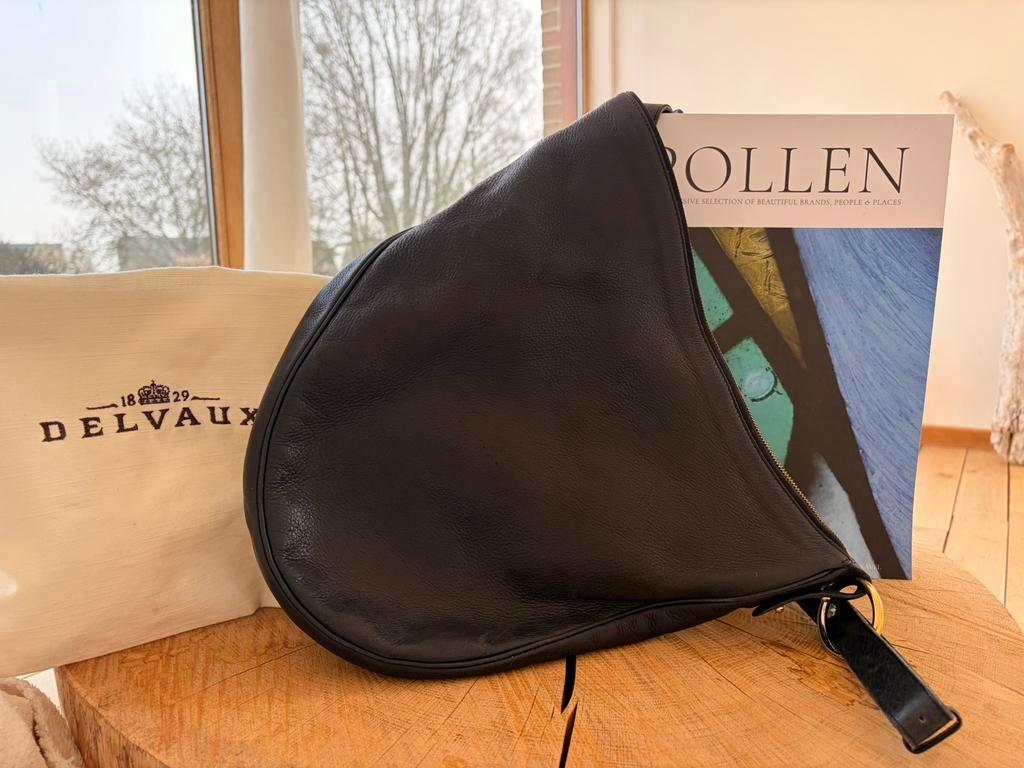 Prachtige DELVAUX-tas, Handtassen en Accessoires, Tassen | Schoudertassen, Gebruikt, Zwart, Leer, Ophalen