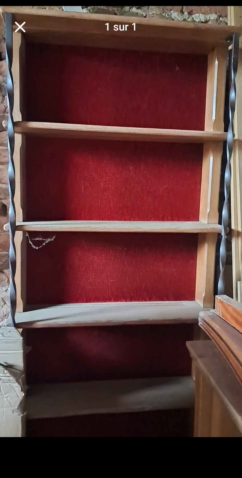 Belle étagére en bois et ferforger, Maison & Meubles, Enlèvement