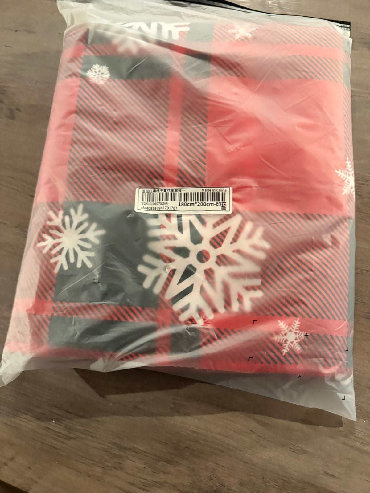 Dekbedovertrek kerst 180 breed, Huis en Inrichting, Ophalen, Zo goed als nieuw, Rood, Dekbedovertrek