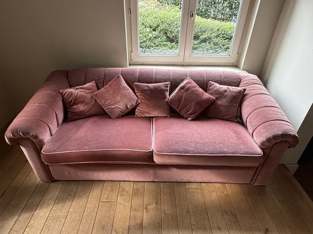 Beka slaapzetel / tweepersoons zetelbed - Chesterfield-stijl, Ophalen, Gebruikt, 100 tot 125 cm, Tweepersoons