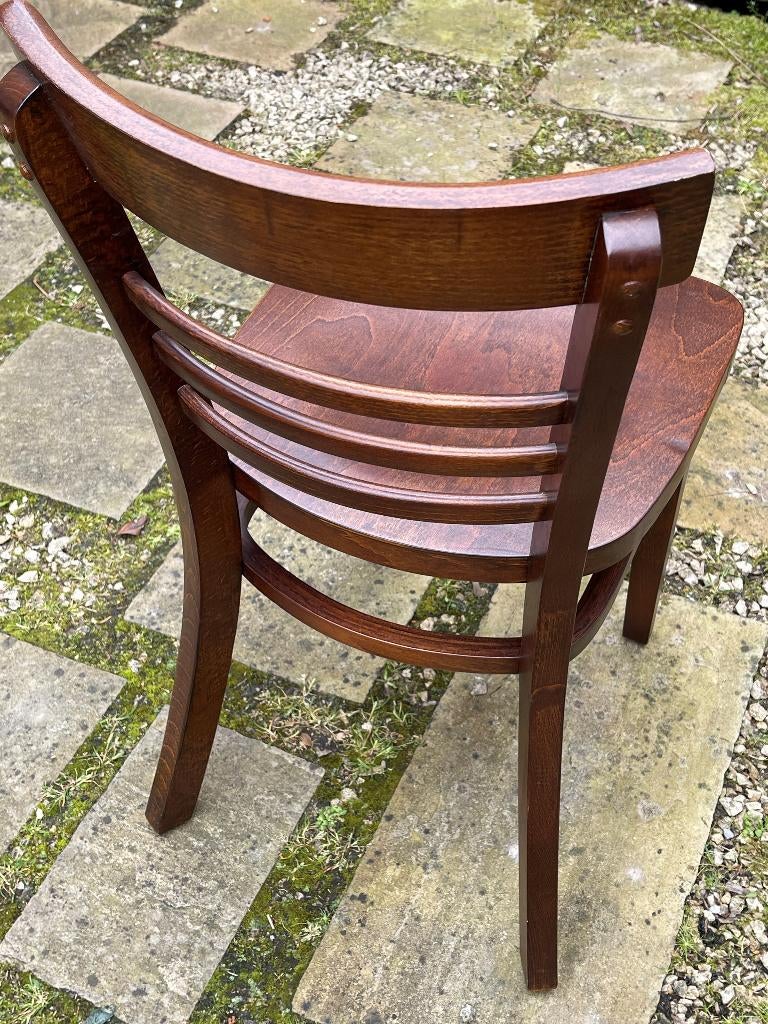 6 Houten stoelen donker bruin, Ophalen, Bruin, Elegante keuken stoel, Zo goed als nieuw