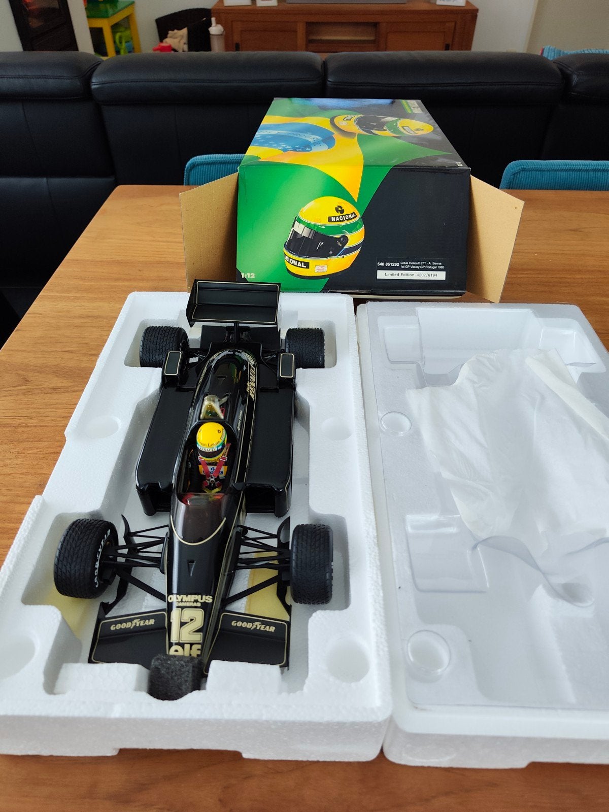 Senna lotus Renault 97T portogal 1985, Verzamelen, Ophalen of Verzenden, Zo goed als nieuw, Formule 1