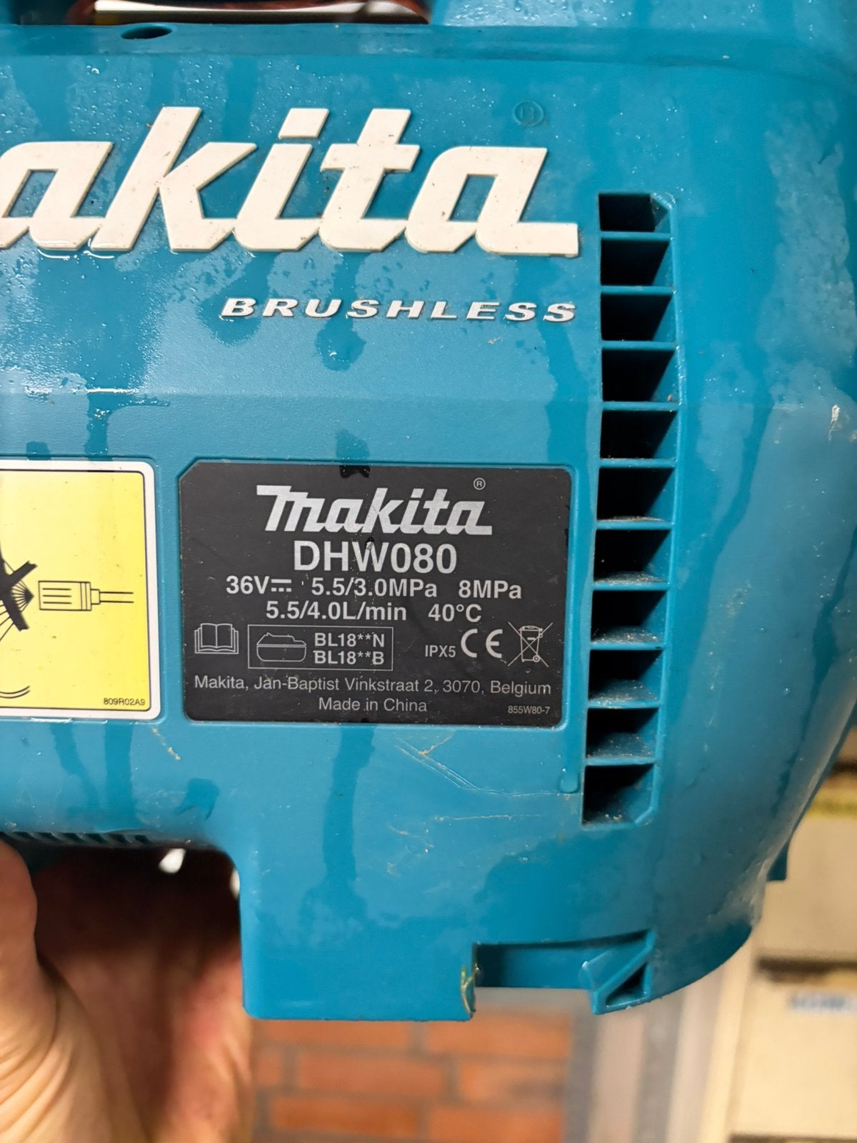 Makita hogedrukreiniger op accu, Ophalen, Zo goed als nieuw