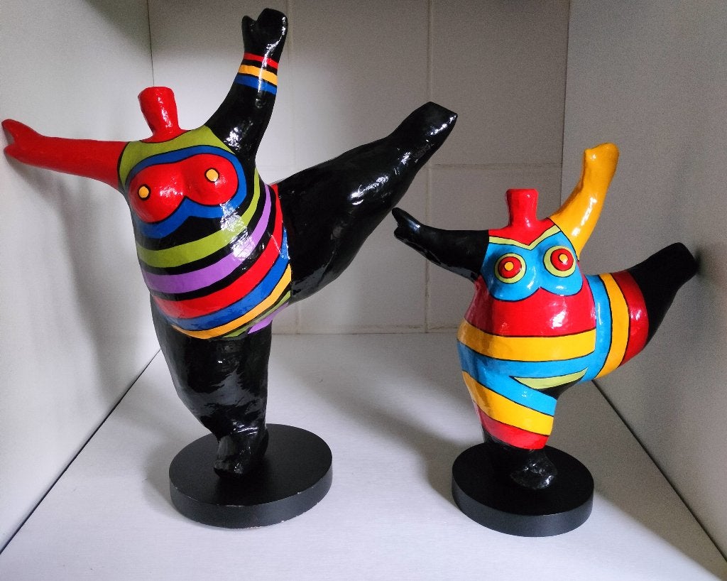 Kunstbeeldjes “dikke dames” “Nana”. Déesse. Pop Art., Art deco, Ophalen of Verzenden, Beeld, Papier of Karton