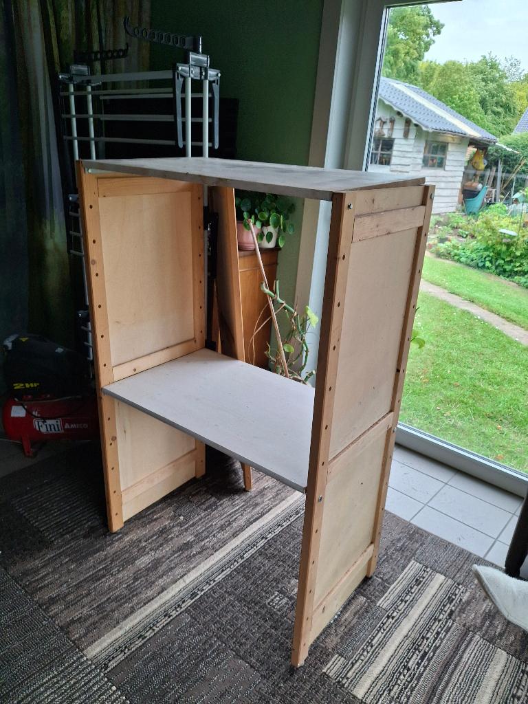 rek in hout, Huis en Inrichting, Kasten | Stellingkasten, Zo goed als nieuw, Ophalen
