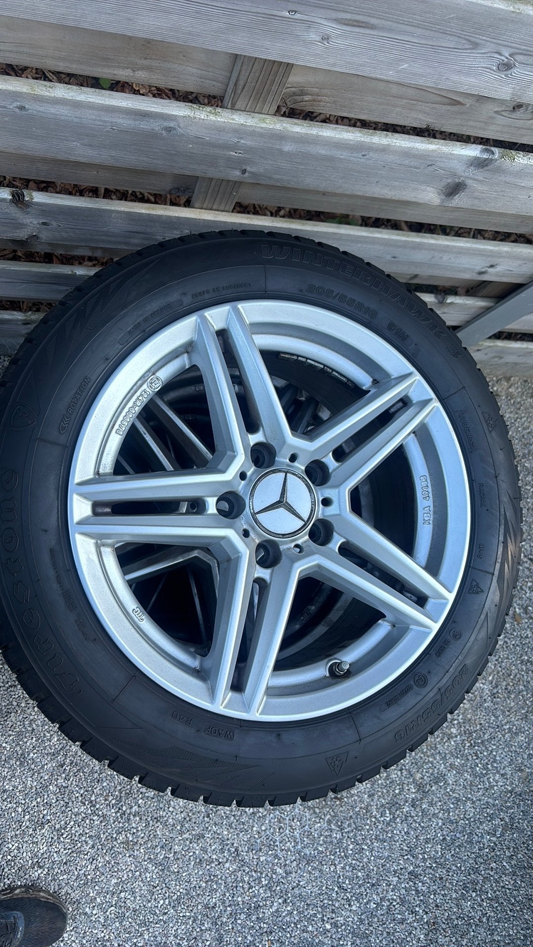 Paire de roues Mercedes SLK, Enlèvement, Pneus hiver