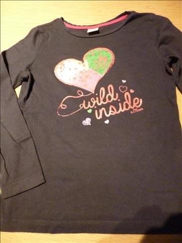 S'OLIVER t shirt maat 128 - 134, Meisje, Ophalen of Verzenden, Zo goed als nieuw, Shirt of Longsleeve