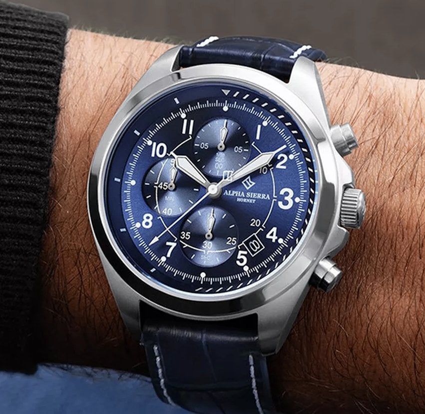 Nieuwe Alpha Sierra Hornet Seiko Sport horloge t.w.v € 399, Bijoux, Sacs & Beauté, Montres de sport, Neuf, Bleu, Étanche, Enlèvement ou Envoi
