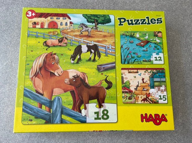 Haba puzzel boerderij 3+, Kinderen en Baby's, Ophalen, Zo goed als nieuw