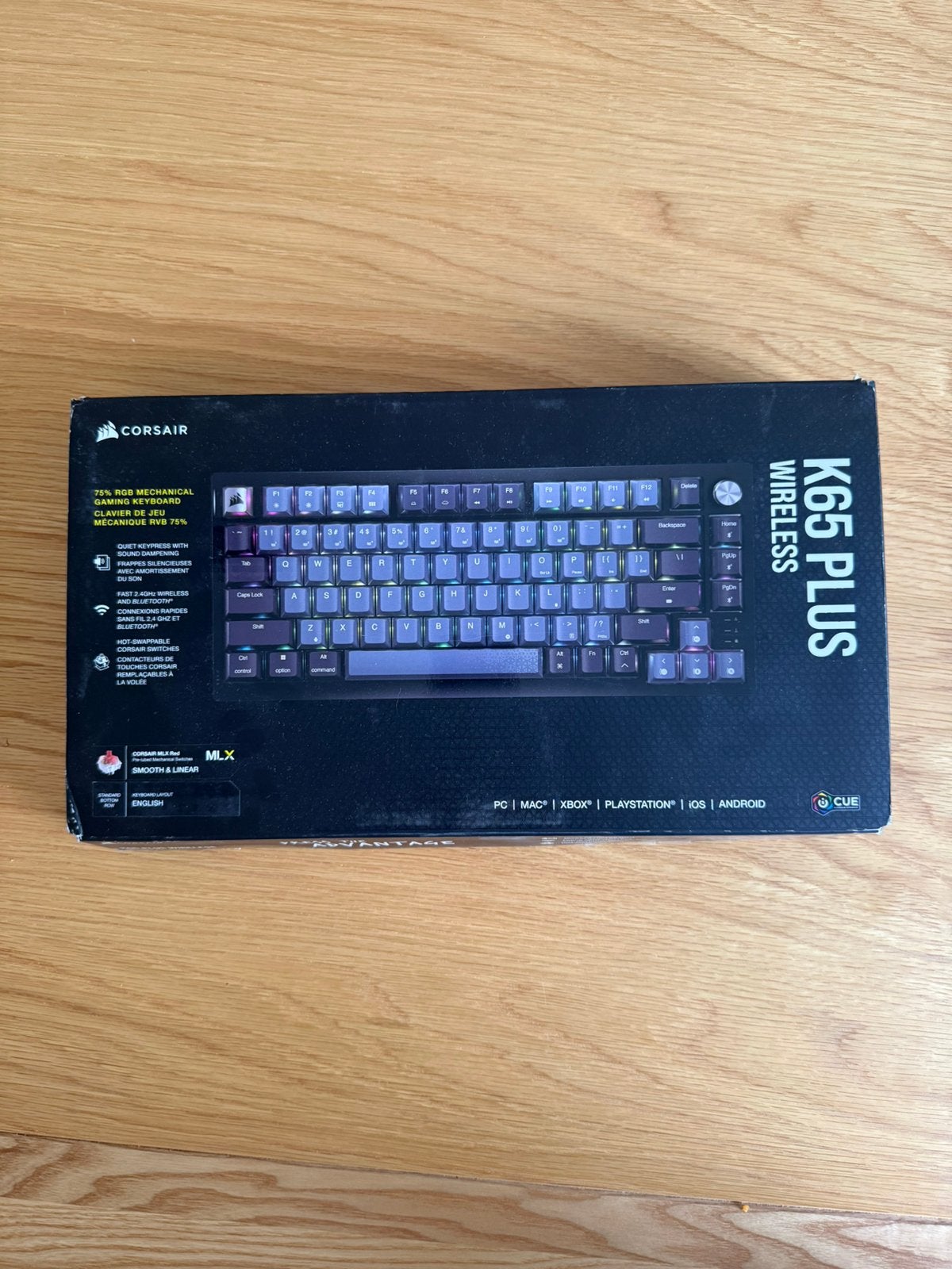 Corsair K65 Plus Wireless, Multi-appareil, Enlèvement ou Envoi, Comme neuf, Qwerty