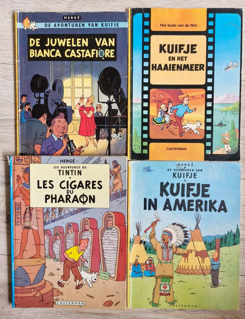 Hérge Kuifje 4 oude strips, Boeken, Ophalen