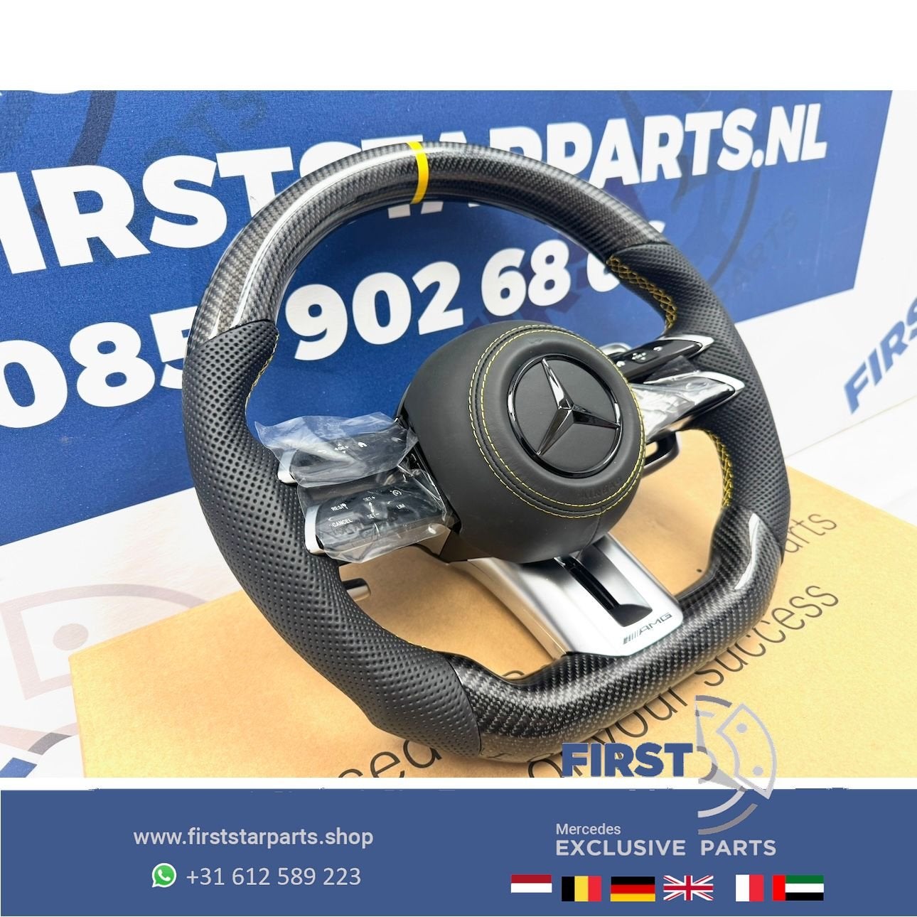 CARBON AMG STUUR + AIRBAG W177 W118 W205 W213 W253 W223 W468, Gebruikt, -, Ophalen of Verzenden, -