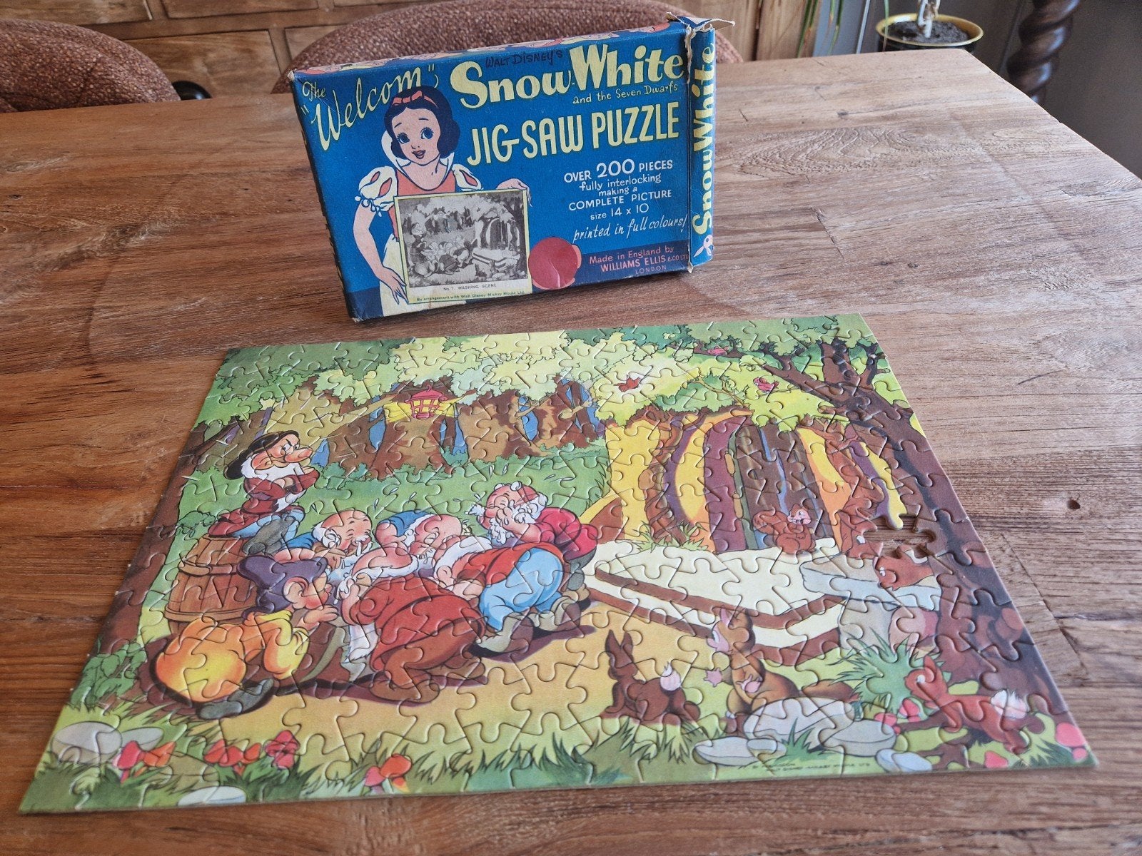 jaren 50/60 Walt Disney puzzel sneeuwwitje, Ophalen of Verzenden