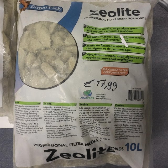 zak zeoliet 10 l vvoor vijverfilter, Ophalen, Nieuw, Vijverfilter