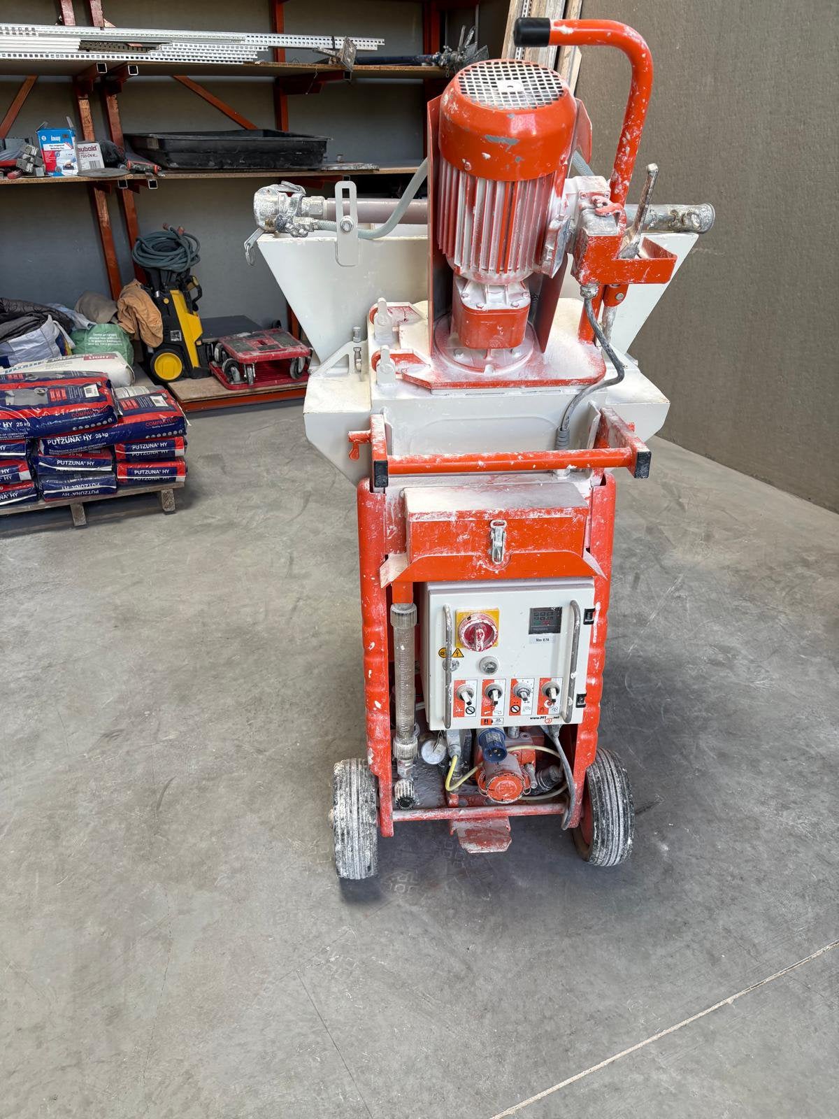 Pleistermachine en toebehoren., Enlèvement, Utilisé