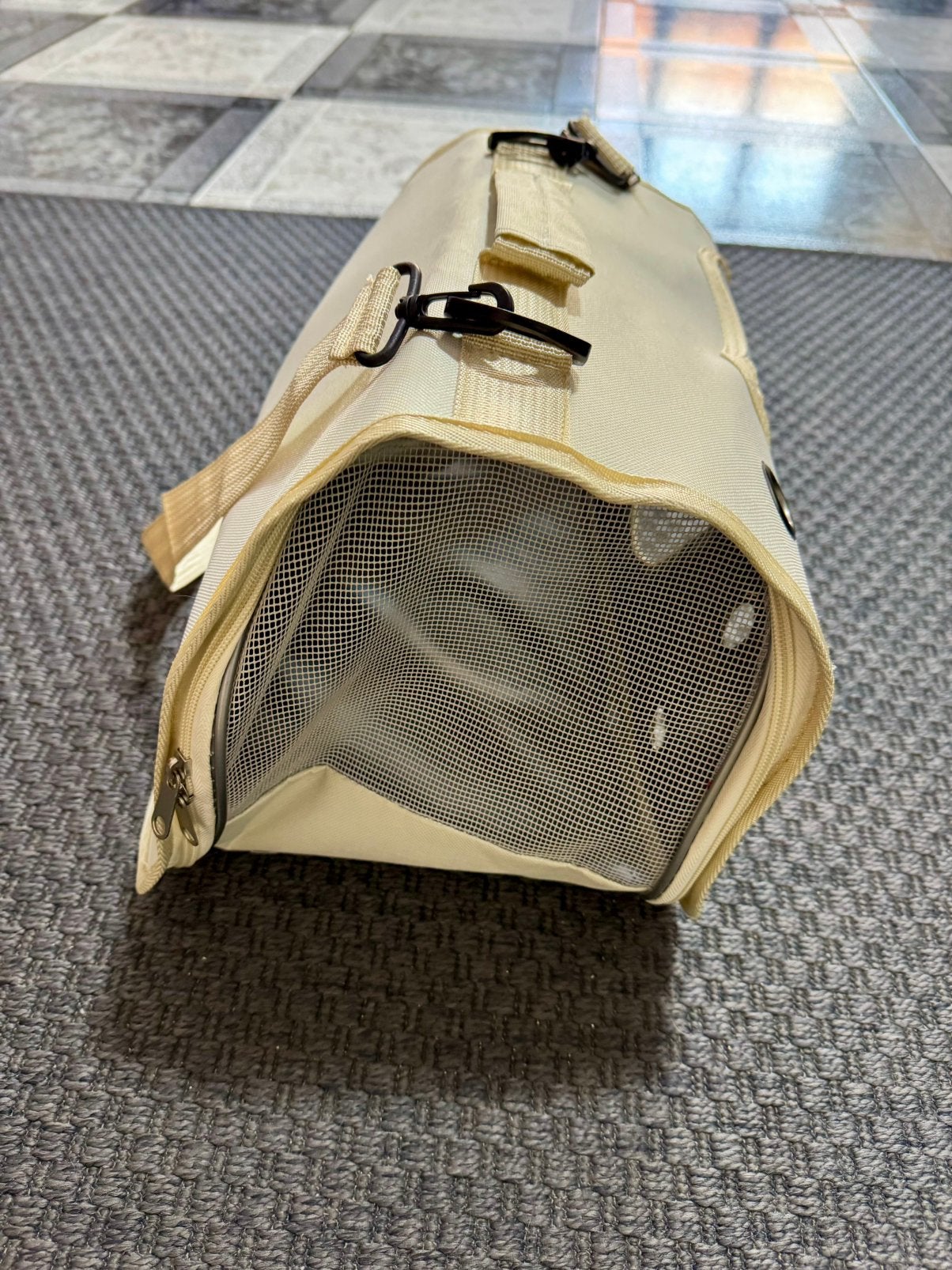 Transporttas voor katten en kleine dieren - Beige, Ophalen, Zo goed als nieuw