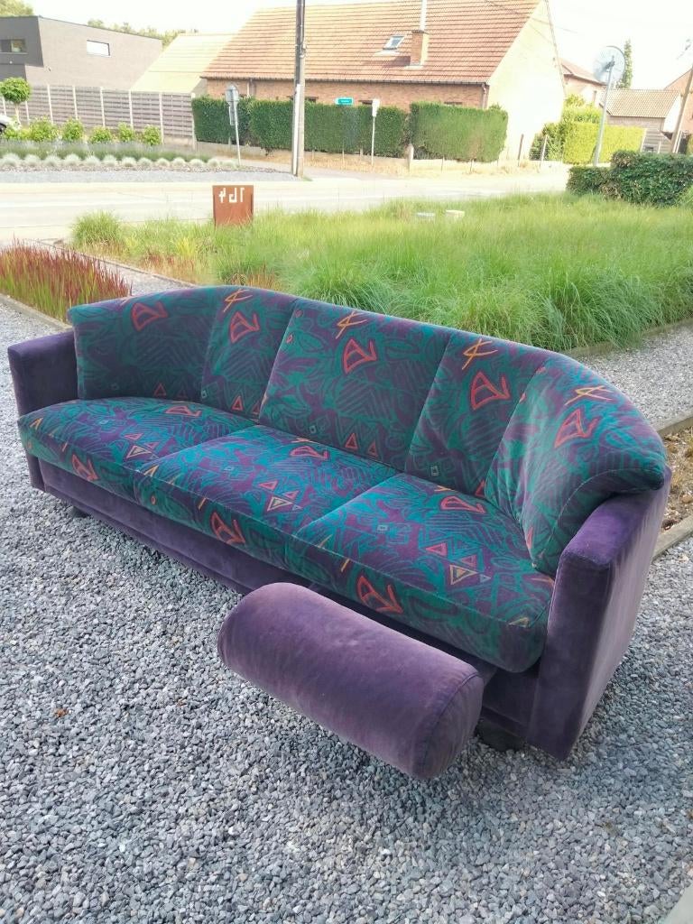 1980s vintage Postmodern design zetel 3-zit Leolux Memphis, Ophalen, Gebruikt, Driepersoons, 75 tot 100 cm
